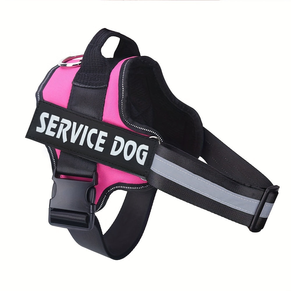 Night-Safe Reflective Dog Harness - No-Pull Design with Handle for Evening Walks & Training