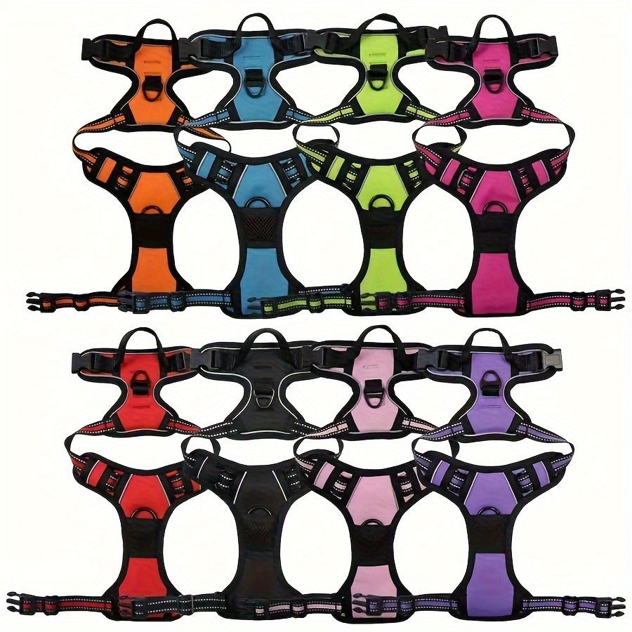 Adjustable Escape-Proof Dog Harness Set for Medium & Large Dogs