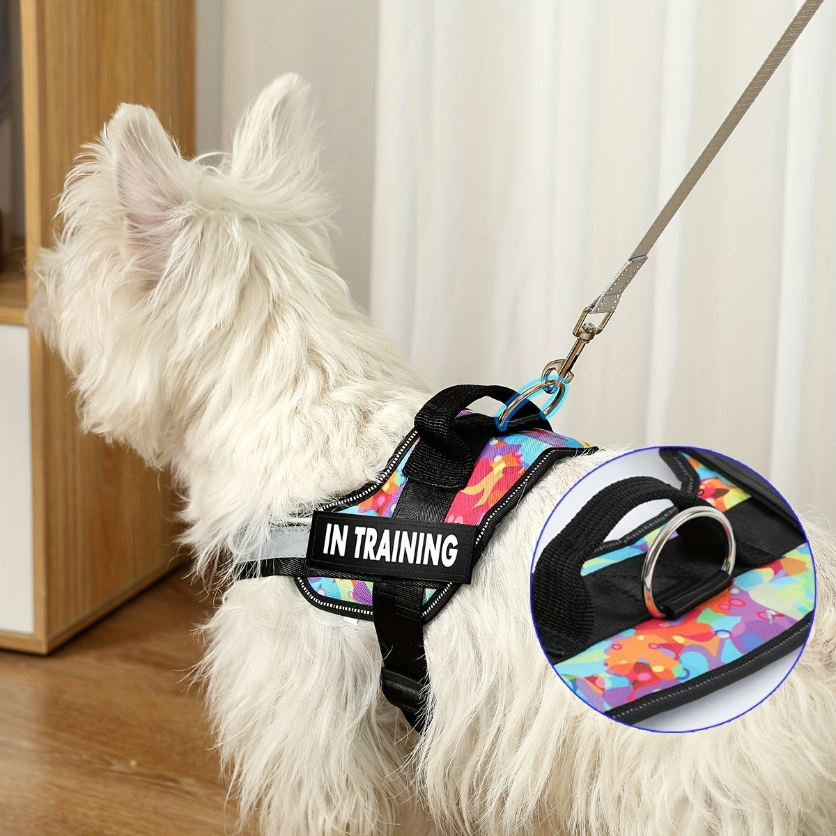 Night-Safe Reflective Dog Harness - No-Pull Design with Handle for Evening Walks & Training