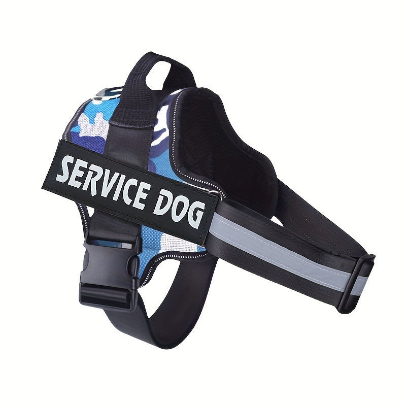 Night-Safe Reflective Dog Harness - No-Pull Design with Handle for Evening Walks & Training