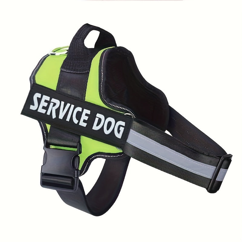 Night-Safe Reflective Dog Harness - No-Pull Design with Handle for Evening Walks & Training