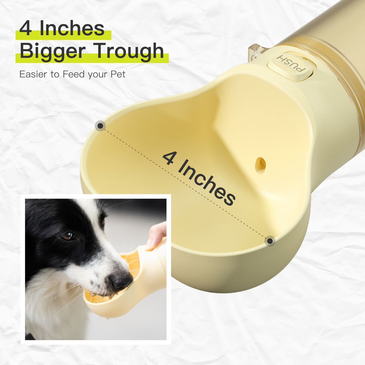 Portable Dog Water Bottle – Leak-Proof, Bone Design, Strap for Outdoor Hydration