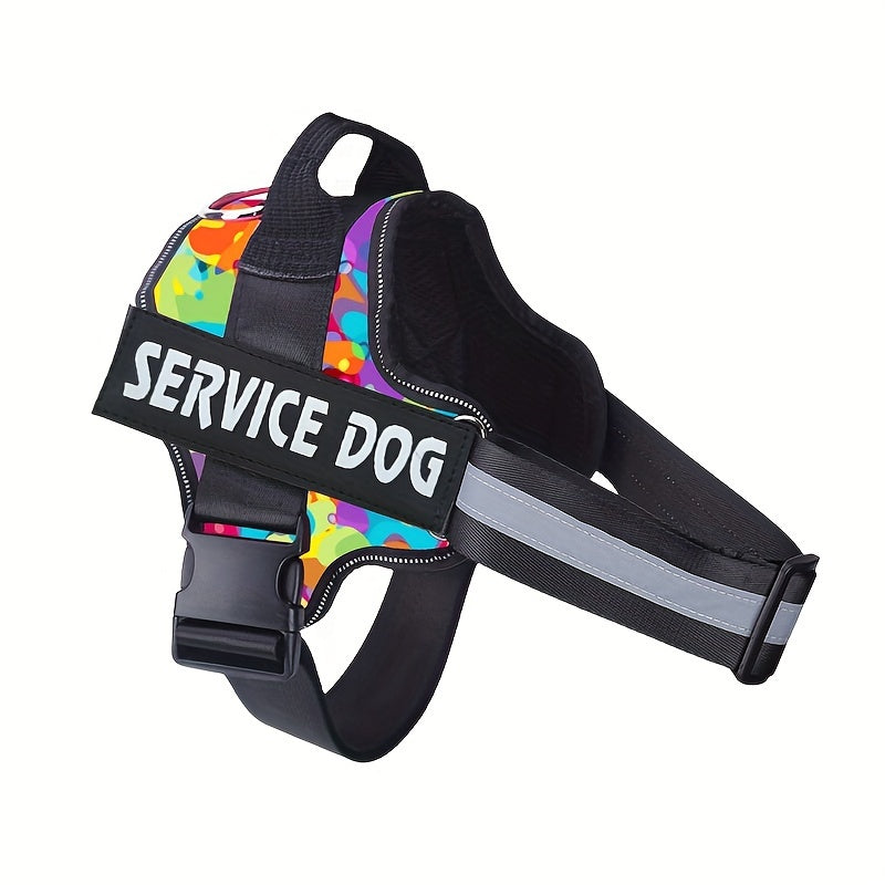Night-Safe Reflective Dog Harness - No-Pull Design with Handle for Evening Walks & Training