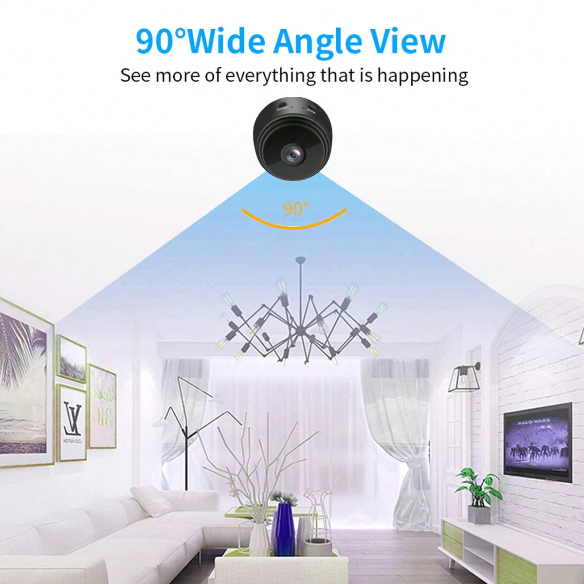 Smart Mini Camera - 1080P Monitoring with Night Vision & Motion Detection