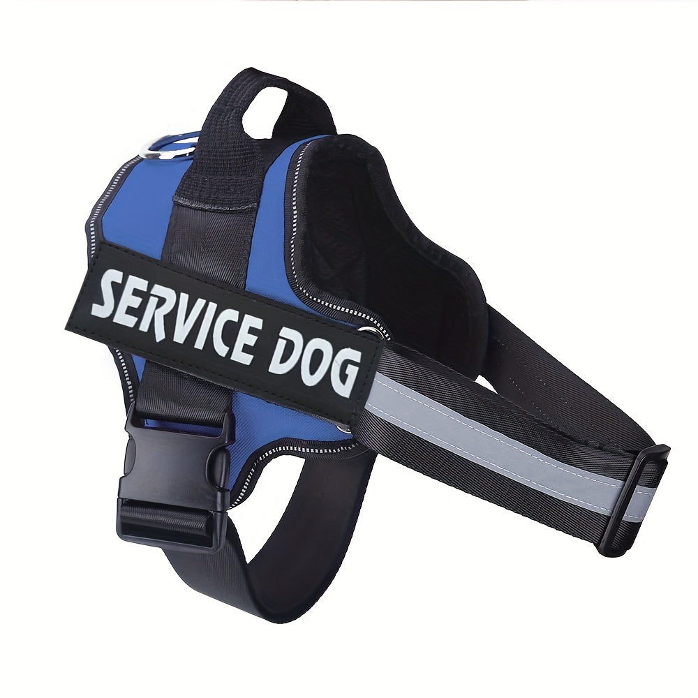 Night-Safe Reflective Dog Harness - No-Pull Design with Handle for Evening Walks & Training