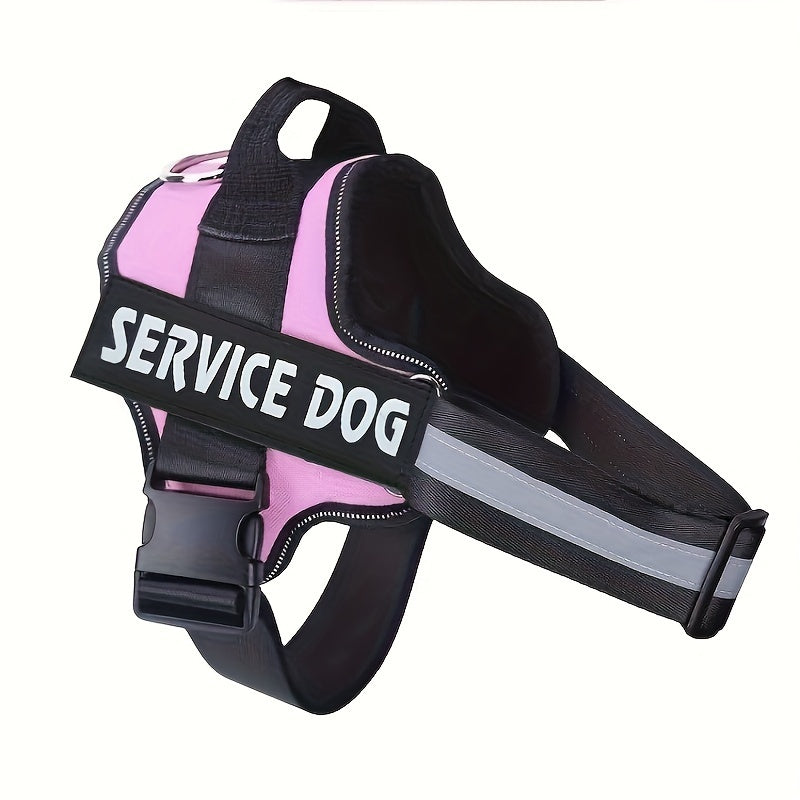 Night-Safe Reflective Dog Harness - No-Pull Design with Handle for Evening Walks & Training