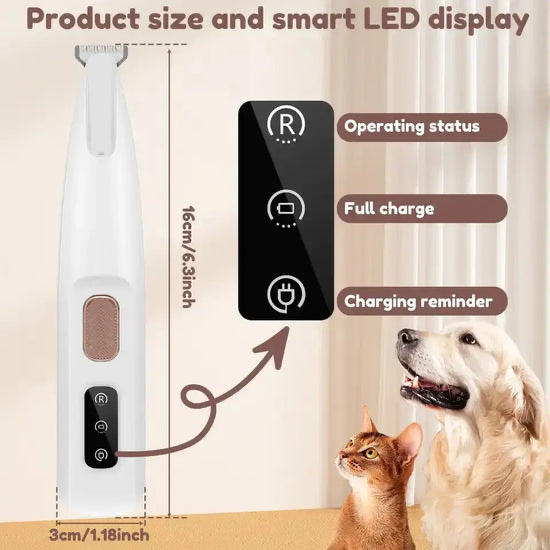 LED Pet Hair Trimmer - Waterproof