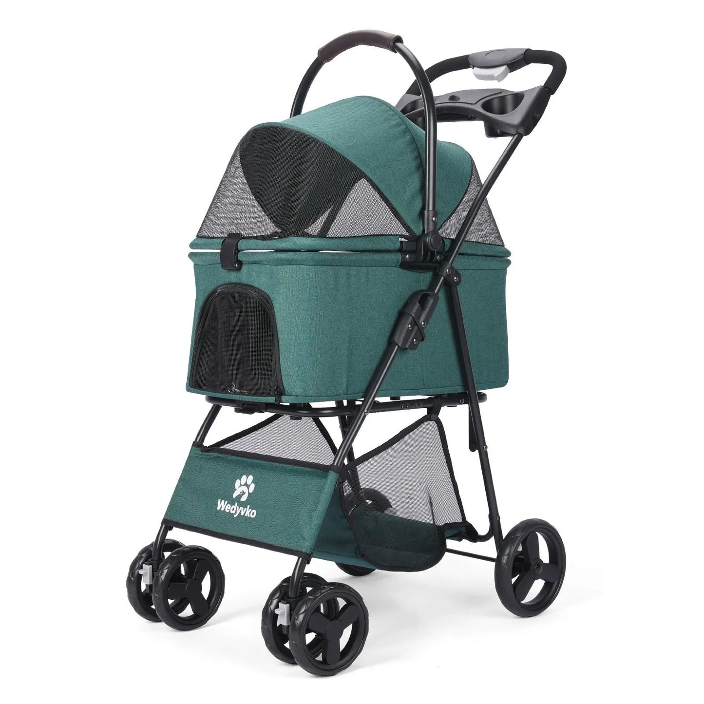 Luxury Detachable Pet Stroller - One-Click Folding