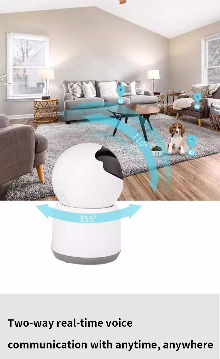 AI Intelligent Detection Pet Smart Camera - 1080P Voice Control