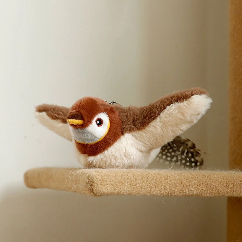 Flapping Bird Toy with Catnip