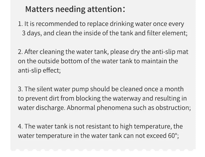 3L Filtered Water Fountain for Dogs & Cats - Ideal for Muti Pets Family