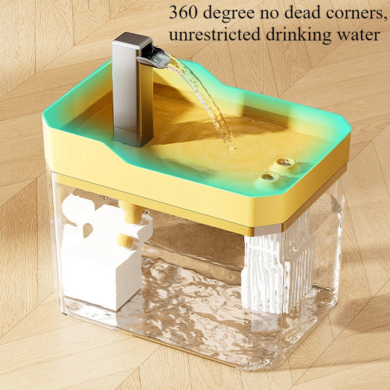 Pet Water Dispenser - 1.5L Automatic Filter Fountain