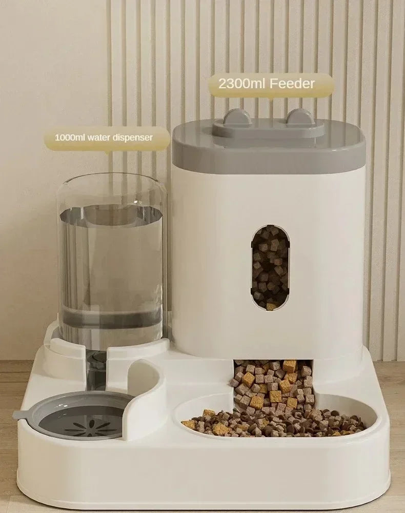 Pet Feeder & Water Fountain for Cats & Dogs