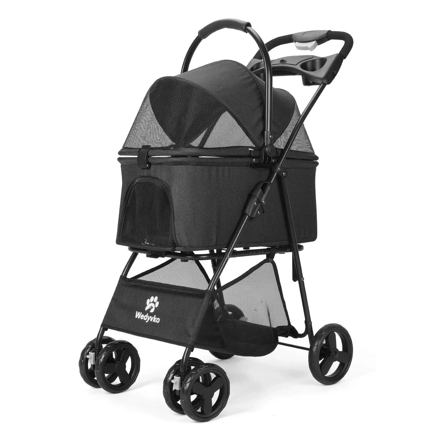Luxury Detachable Pet Stroller - One-Click Folding
