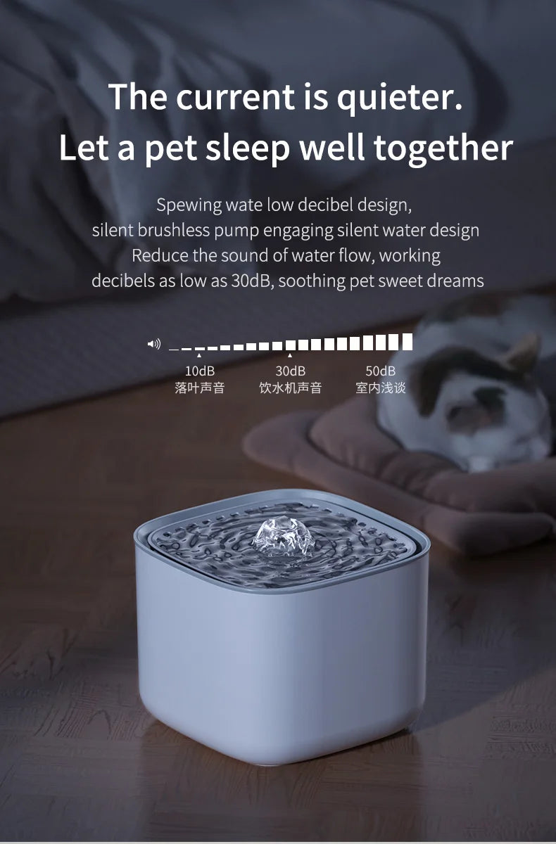 3L Filtered Water Fountain for Dogs & Cats - Ideal for Muti Pets Family