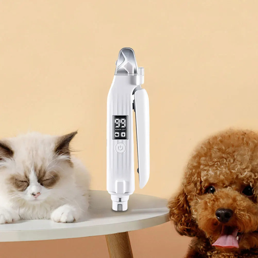 2-in-1 Dog Nail Clipper & Grinder with LED Lights