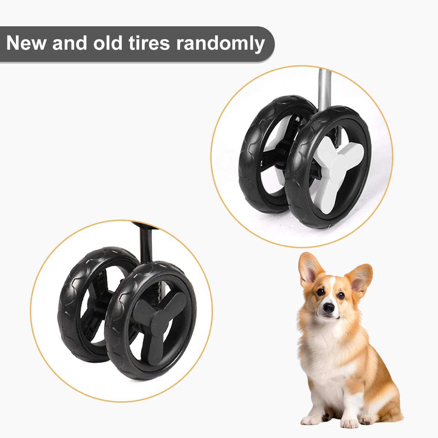 Luxury Detachable Pet Stroller - One-Click Folding