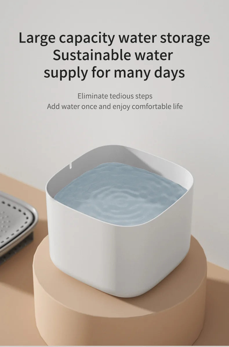 3L Filtered Water Fountain for Dogs & Cats - Ideal for Muti Pets Family