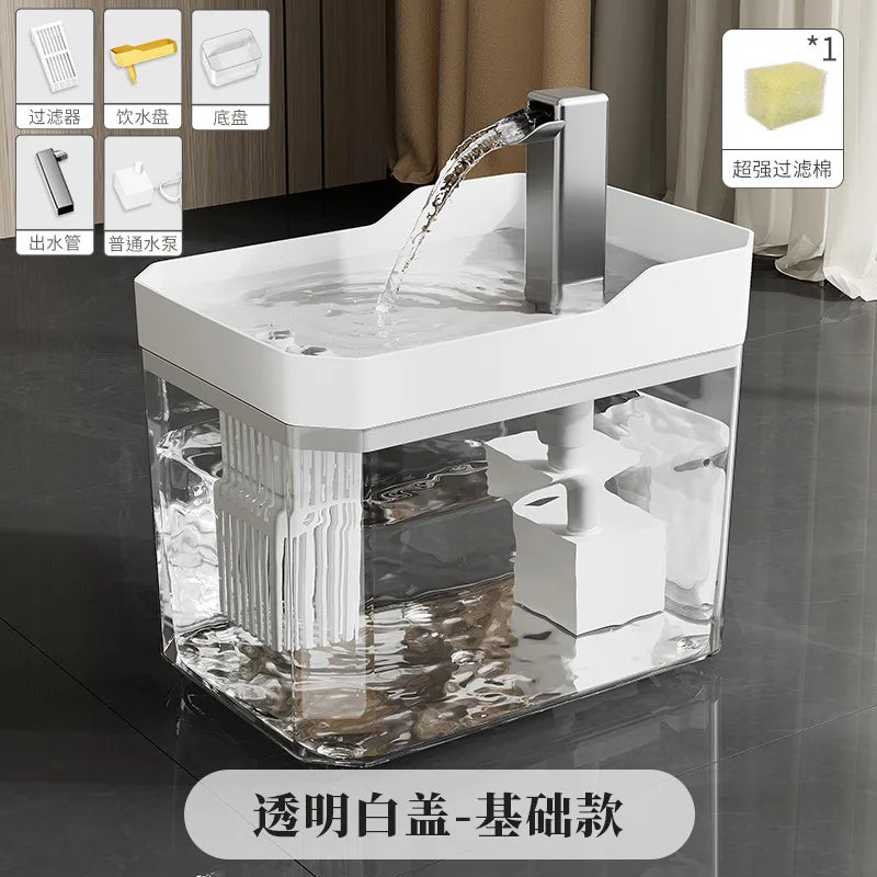 Pet Water Dispenser - 1.5L Automatic Filter Fountain