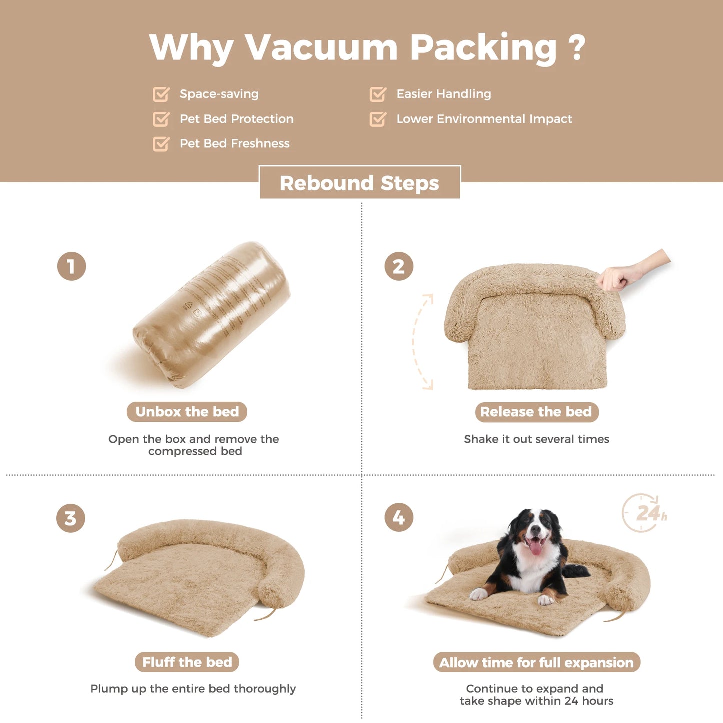 Washable Fluffy Dog Bed