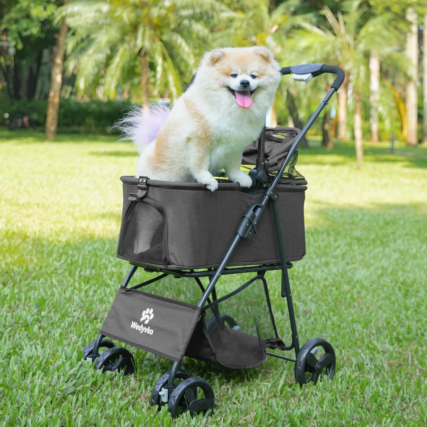 Luxury Detachable Pet Stroller - One-Click Folding