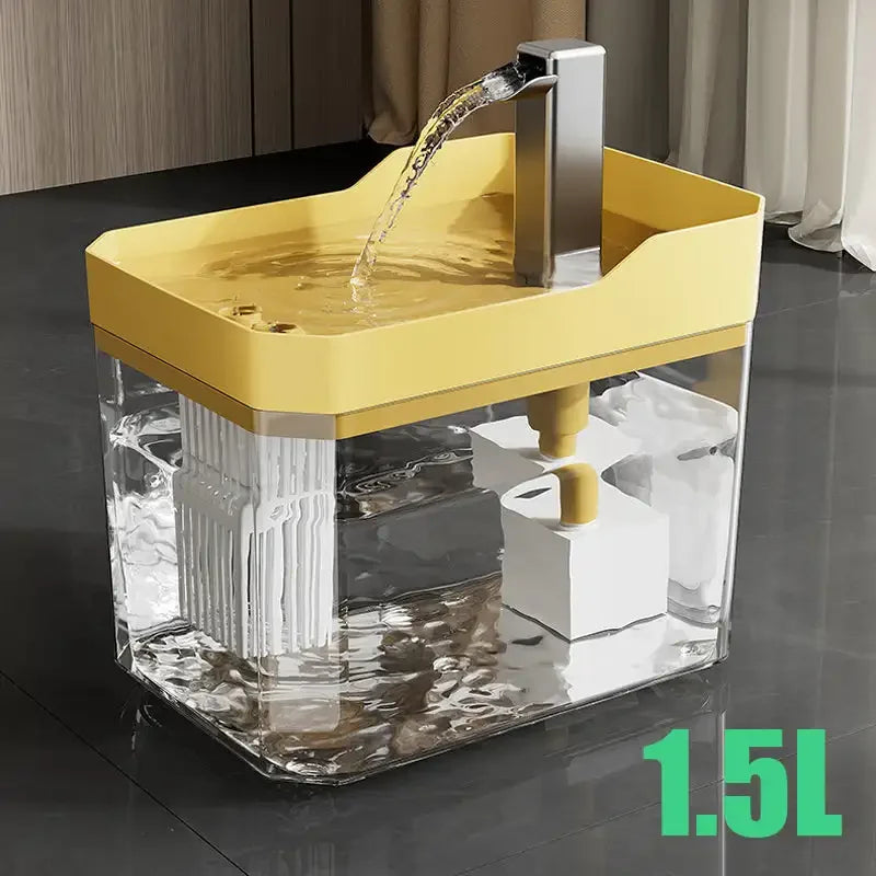 Pet Water Dispenser - 1.5L Automatic Filter Fountain