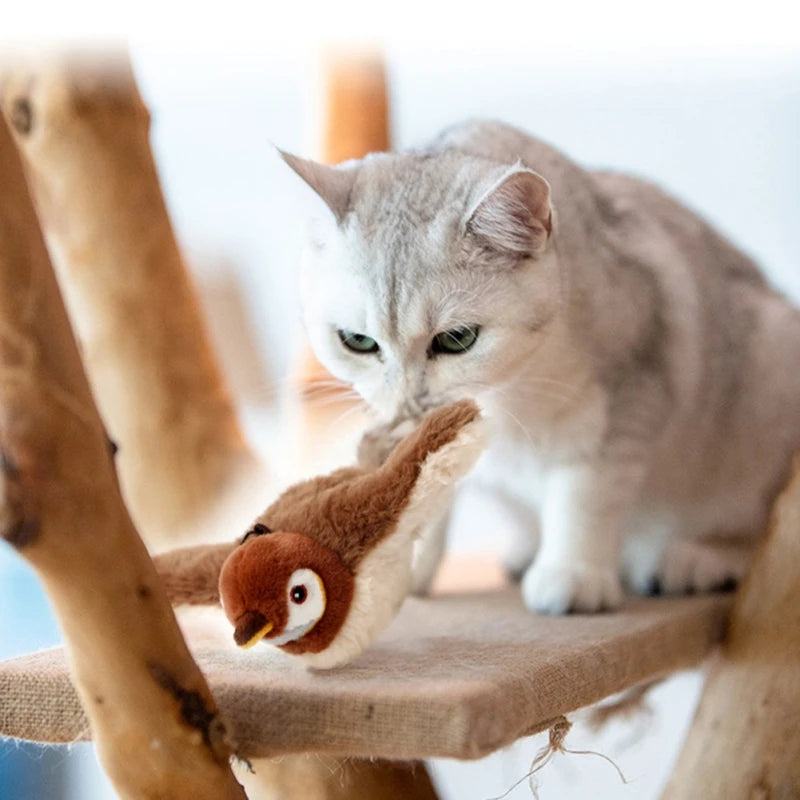 Flapping Bird Toy with Catnip