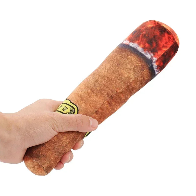 Fake Cigar Squeaky Plush Toy for Dog