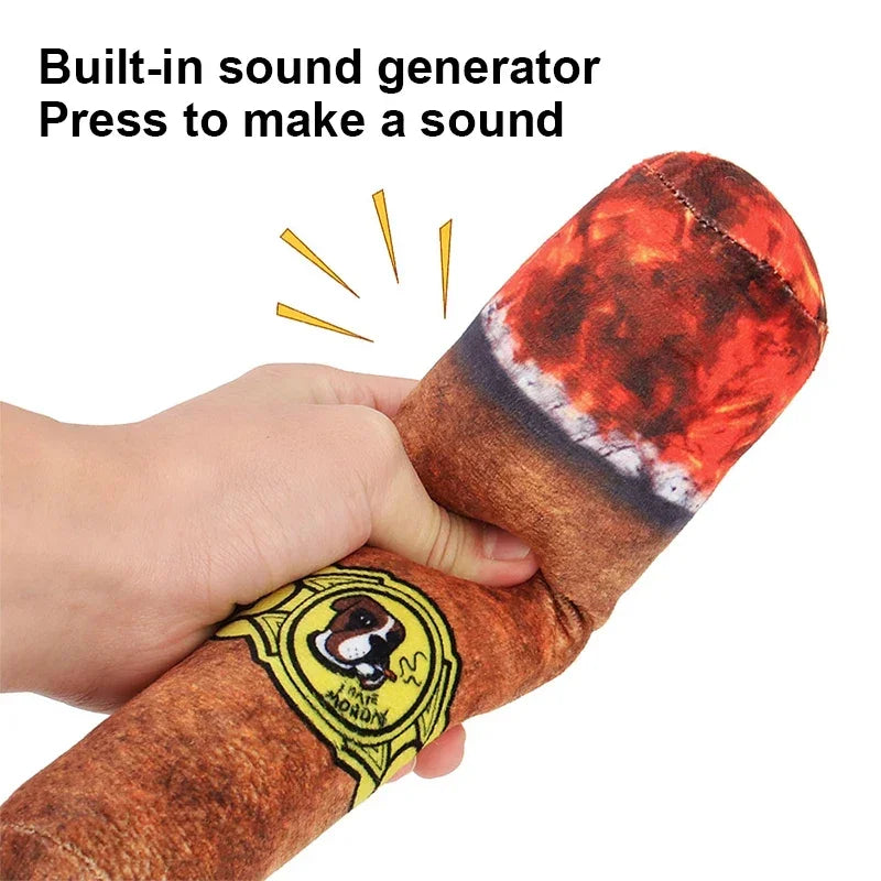 Fake Cigar Squeaky Plush Toy for Dog