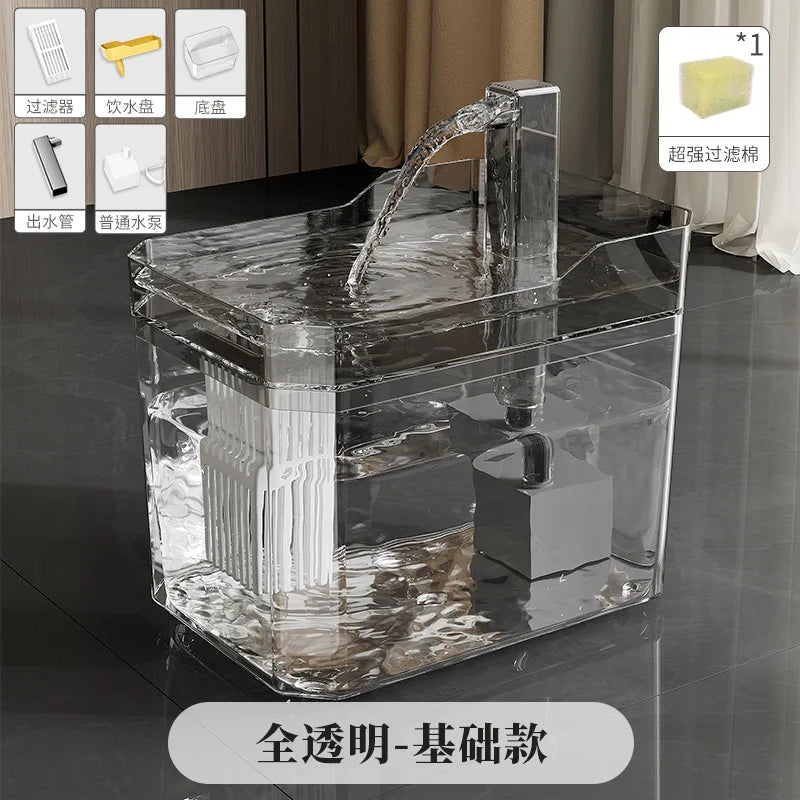 Pet Water Dispenser - 1.5L Automatic Filter Fountain