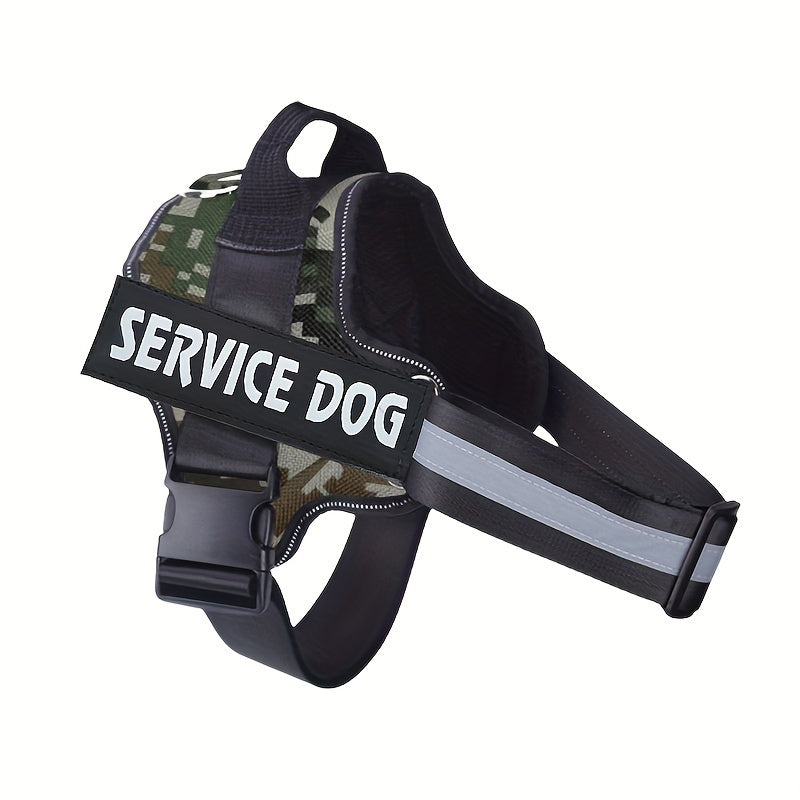 Night-Safe Reflective Dog Harness - No-Pull Design with Handle for Evening Walks & Training