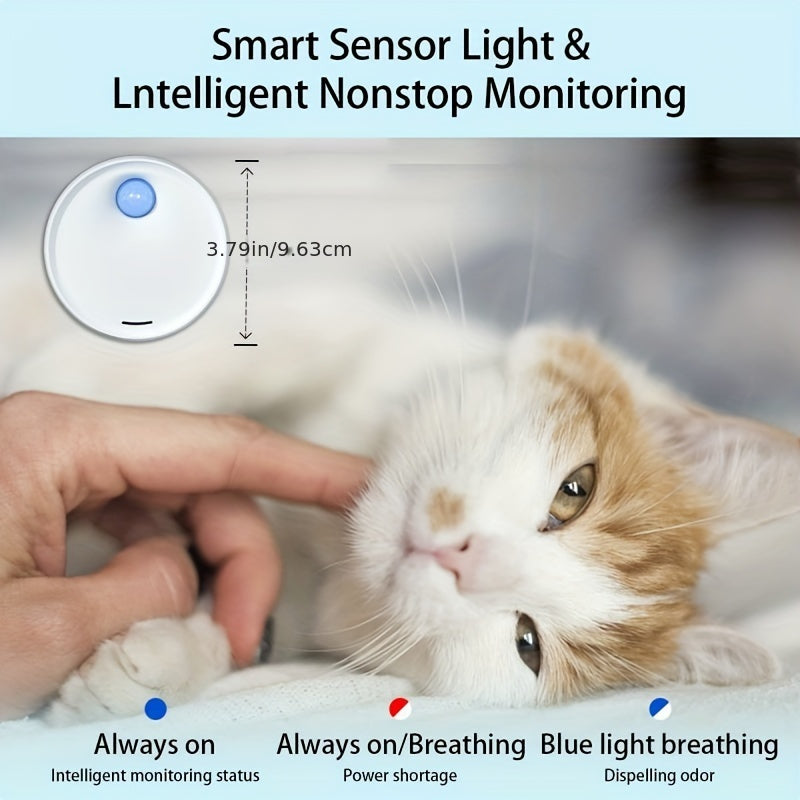 Smart Cat Litter Deodorizer - 24/7 Auto-Sensing Odor Control, Pet-Safe Air Purifier for Litter Boxes