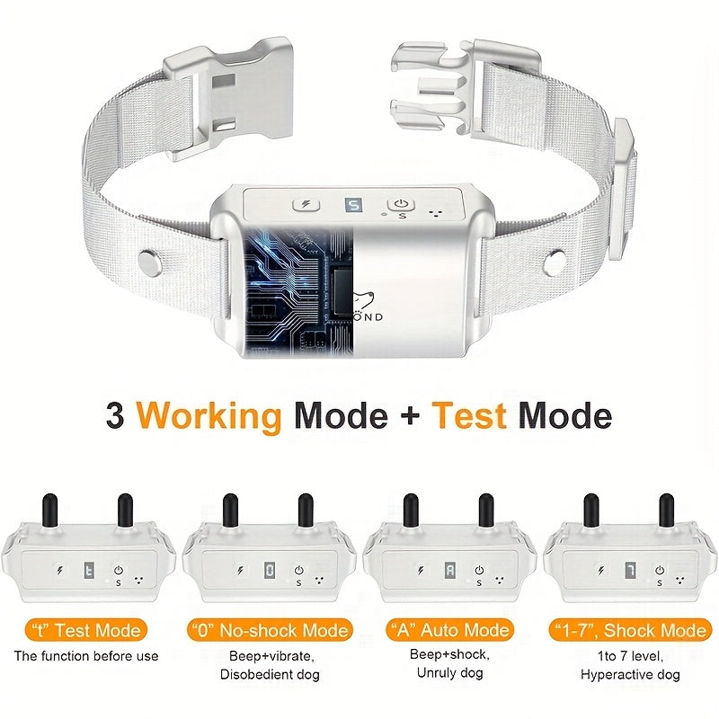 Adjustable Dog Training Collar - Beep, Vibration & Shock Modes for Dogs 15-110 lbs
