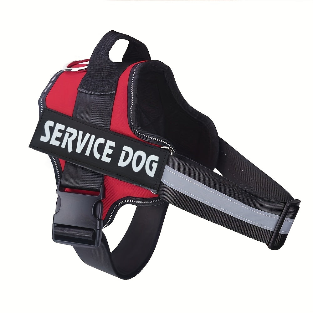 Night-Safe Reflective Dog Harness - No-Pull Design with Handle for Evening Walks & Training