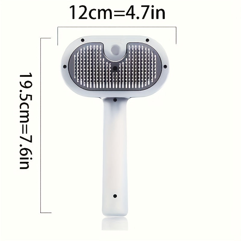 Pet Mist & Grooming Brush - Cat & Dog Brush with Stainless Steel Bristles, Efficient Hair Removal, USB Rechargeable