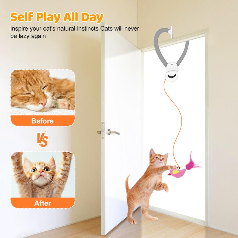 Pet Stress Relief Toys for Cats - Rechargeable interactive plush toy