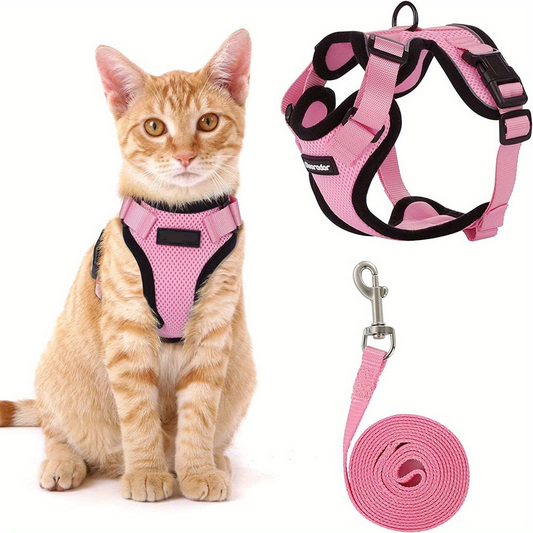 Adjustable Cat Traction Rope - Anti-Slip Vest Style Pet Harness