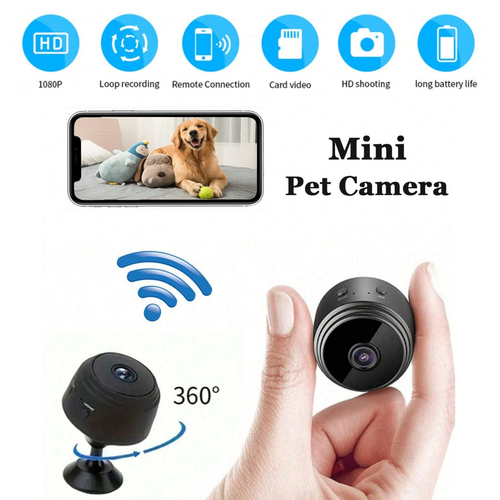 Smart Mini Camera - 1080P Monitoring with Night Vision & Motion Detection
