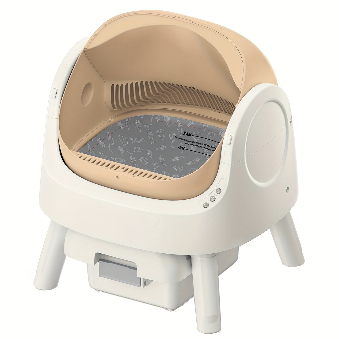 Self-Cleaning Cat Litter Box for Multiple Cats – Odor-Free Waste Disposal includes Trash Bags