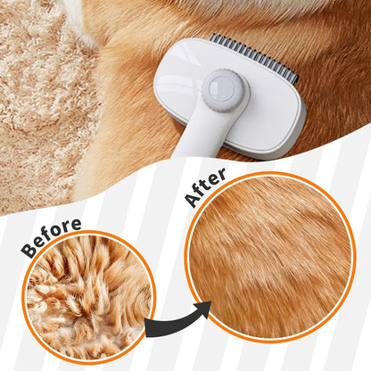 2-in-1 Self-Cleaning Slicker Brush – Grooming & Shedding Tool for Dogs & Cats, Ideal for Long & Short Hair