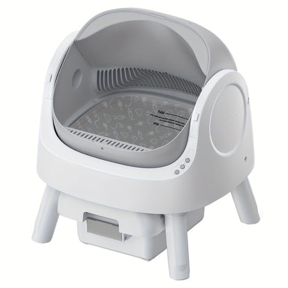 Self-Cleaning Cat Litter Box for Multiple Cats – Odor-Free Waste Disposal includes Trash Bags