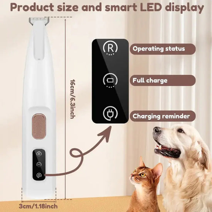 LED Pet Hair Trimmer - Waterproof