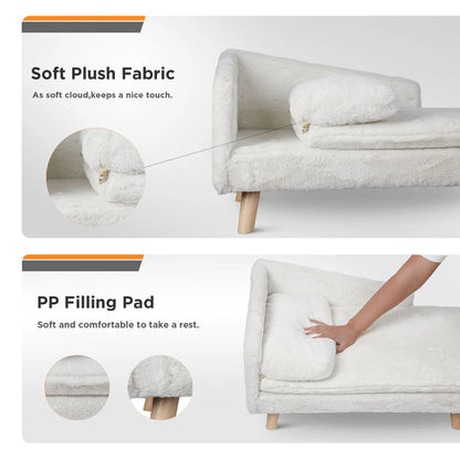 L-Shaped Plush  Elevated Pet Bed