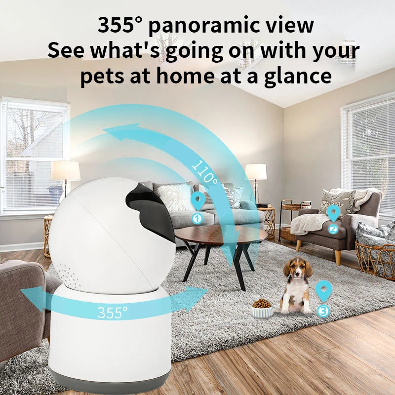 AI Intelligent Detection Pet Smart Camera - 1080P Voice Control