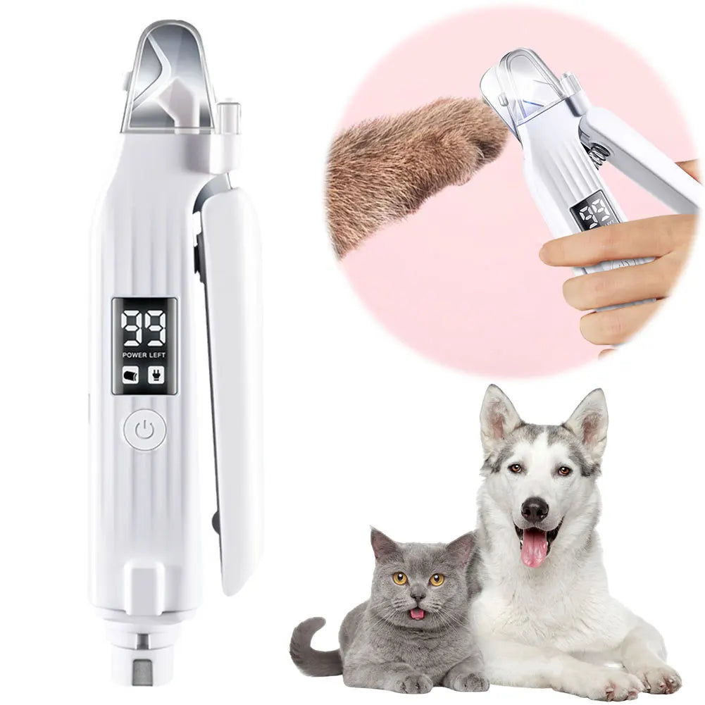 2-in-1 Dog Nail Clipper & Grinder with LED Lights
