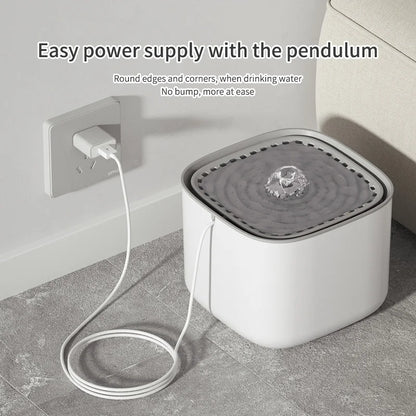 3L Filtered Water Fountain for Dogs & Cats - Ideal for Muti Pets Family