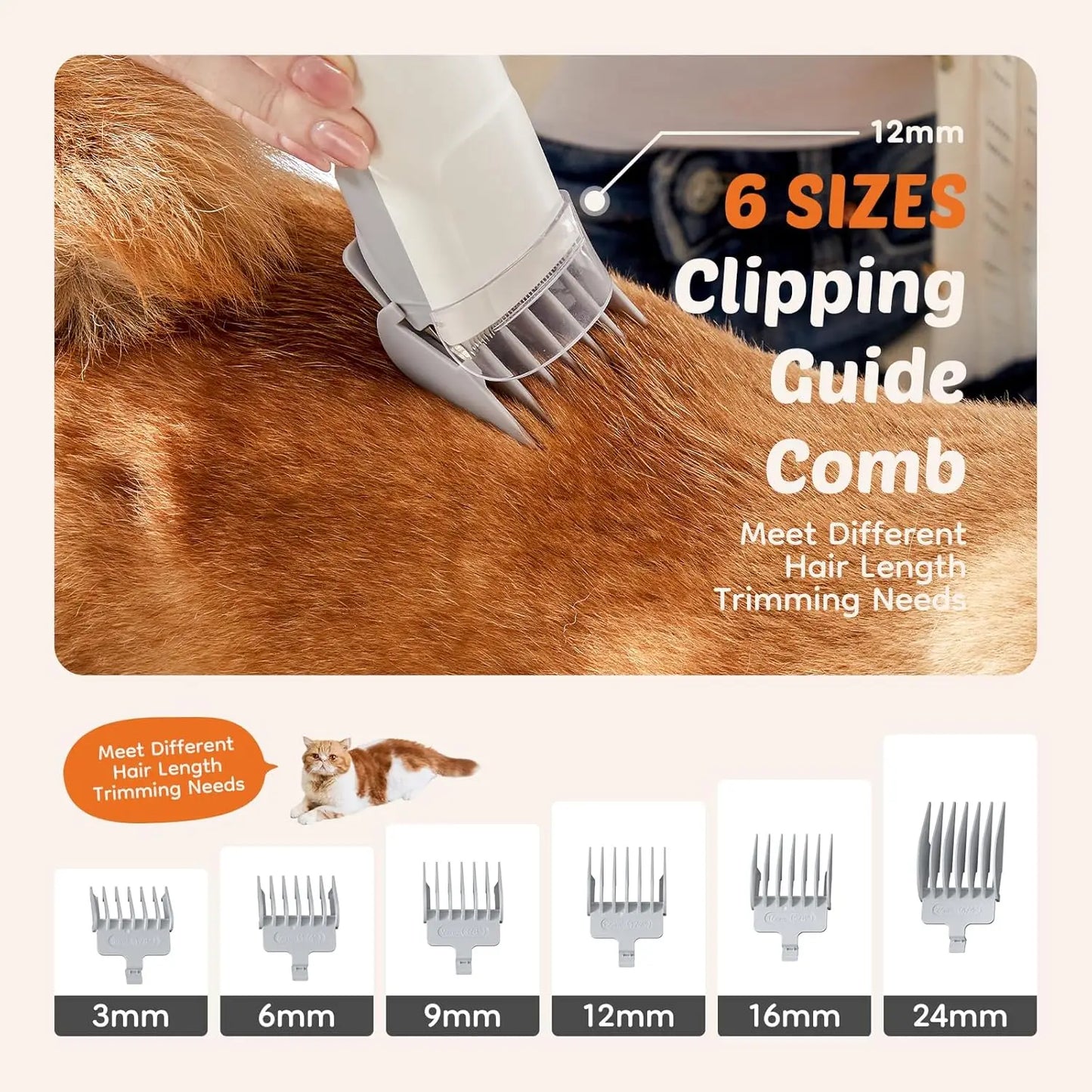 Professional Pet Grooming Vacuum Kit with Dog Clipper & Tool Set