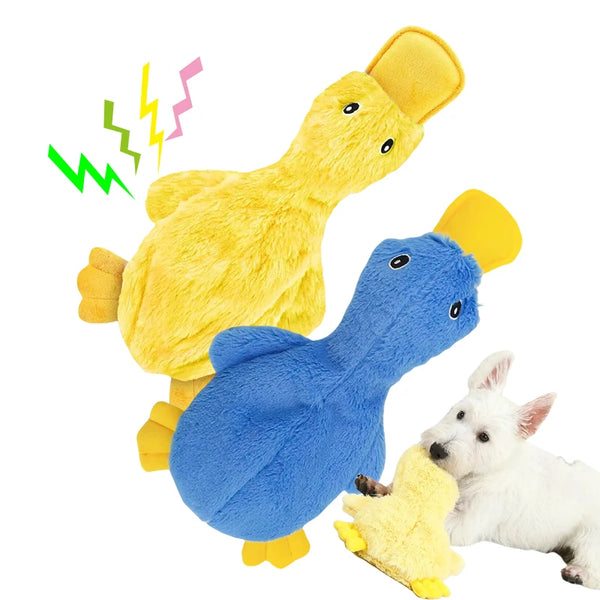 Yellow Duck Plush Chew Toy for Pet