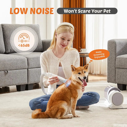 Professional Pet Grooming Vacuum Kit with Dog Clipper & Tool Set