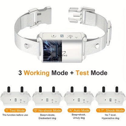 Adjustable Dog Training Collar - Beep, Vibration & Shock Modes for Dogs 15-110 lbs